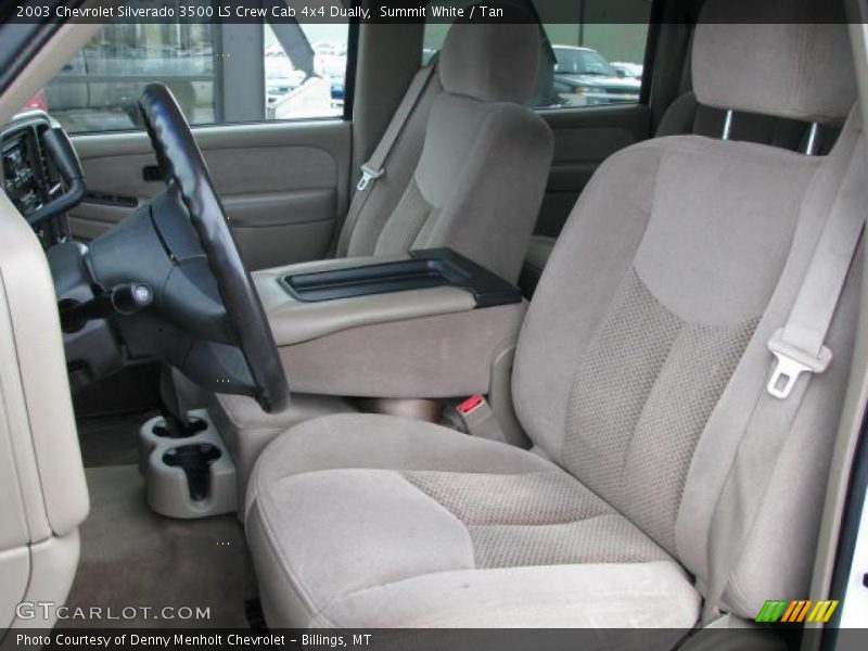 Summit White / Tan 2003 Chevrolet Silverado 3500 LS Crew Cab 4x4 Dually