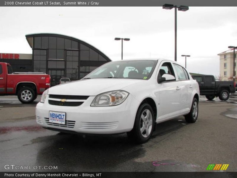 Summit White / Gray 2008 Chevrolet Cobalt LT Sedan