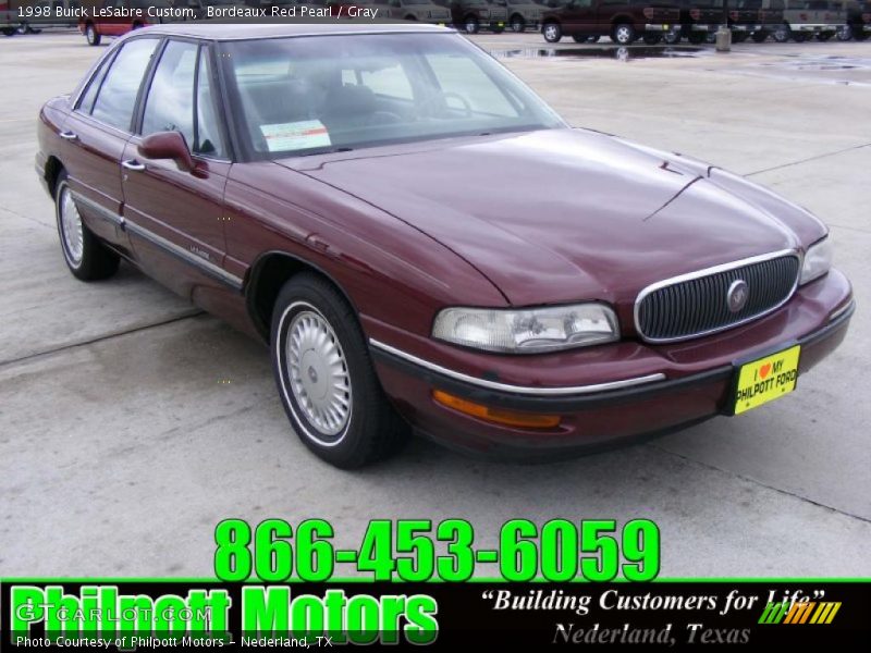 Bordeaux Red Pearl / Gray 1998 Buick LeSabre Custom