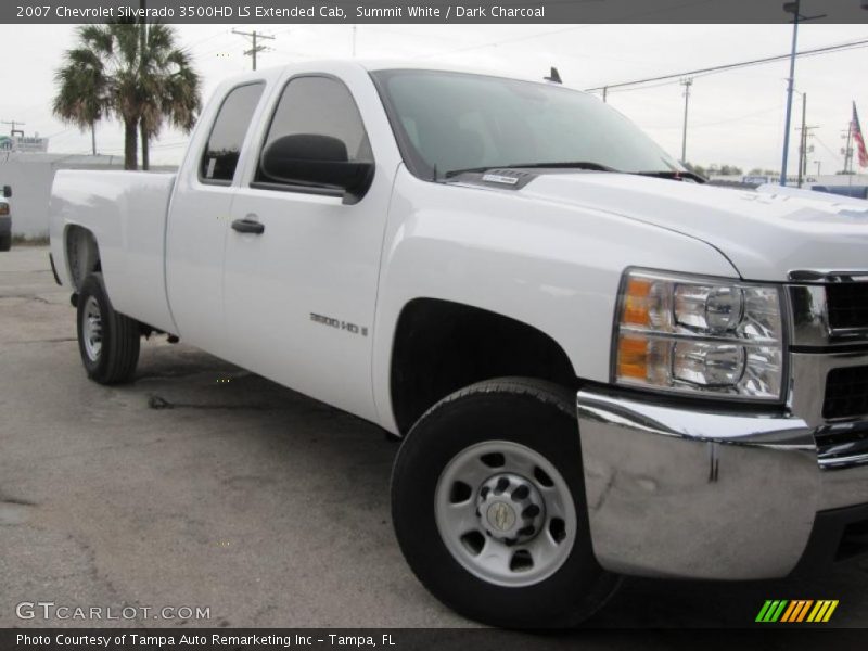 Summit White / Dark Charcoal 2007 Chevrolet Silverado 3500HD LS Extended Cab