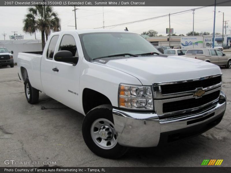 Summit White / Dark Charcoal 2007 Chevrolet Silverado 3500HD LS Extended Cab