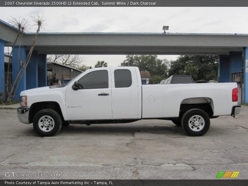 Summit White / Dark Charcoal 2007 Chevrolet Silverado 3500HD LS Extended Cab