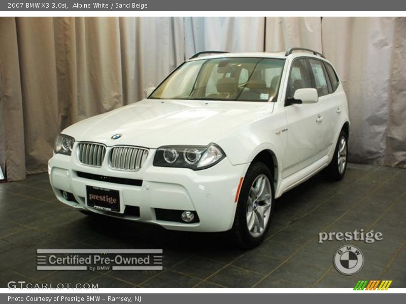 Alpine White / Sand Beige 2007 BMW X3 3.0si