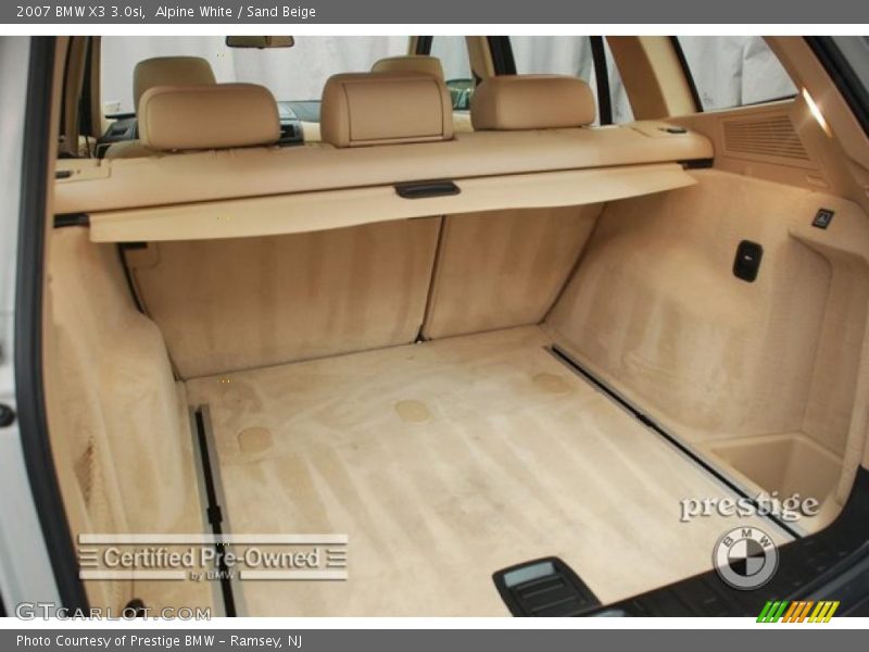 Alpine White / Sand Beige 2007 BMW X3 3.0si