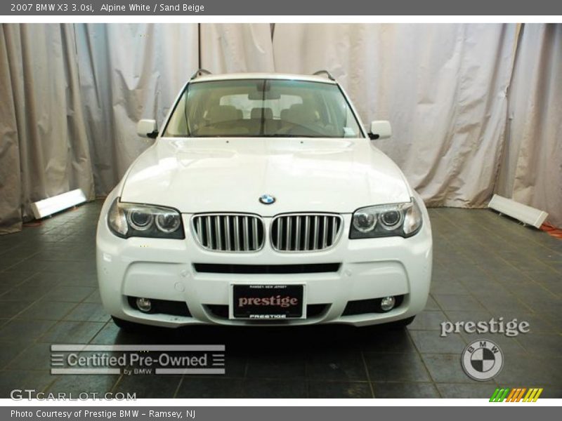Alpine White / Sand Beige 2007 BMW X3 3.0si