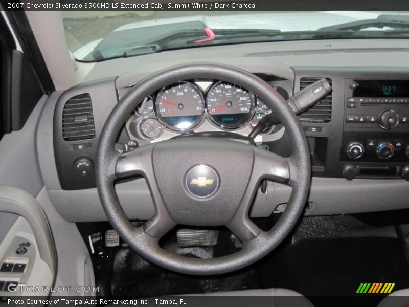 Summit White / Dark Charcoal 2007 Chevrolet Silverado 3500HD LS Extended Cab