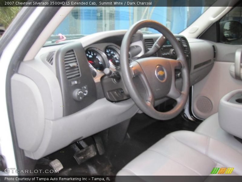 Summit White / Dark Charcoal 2007 Chevrolet Silverado 3500HD LS Extended Cab
