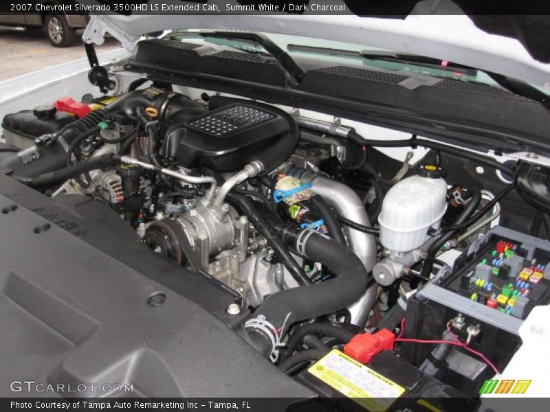 Summit White / Dark Charcoal 2007 Chevrolet Silverado 3500HD LS Extended Cab