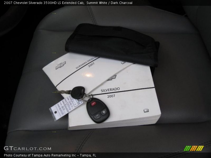 Summit White / Dark Charcoal 2007 Chevrolet Silverado 3500HD LS Extended Cab