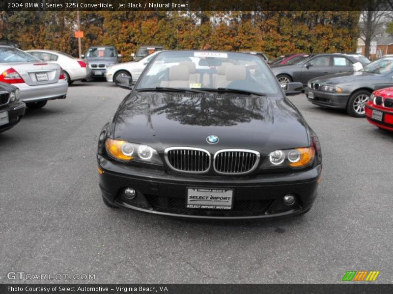Jet Black / Natural Brown 2004 BMW 3 Series 325i Convertible