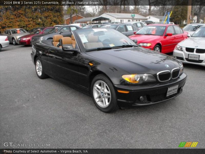 Jet Black / Natural Brown 2004 BMW 3 Series 325i Convertible