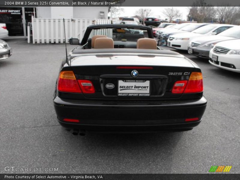 Jet Black / Natural Brown 2004 BMW 3 Series 325i Convertible