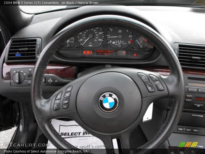 Jet Black / Natural Brown 2004 BMW 3 Series 325i Convertible