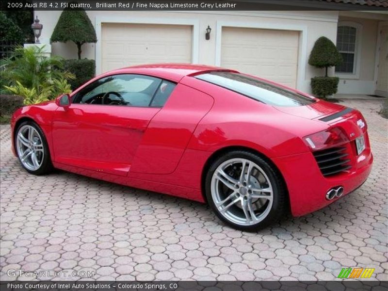 Brilliant Red / Fine Nappa Limestone Grey Leather 2009 Audi R8 4.2 FSI quattro