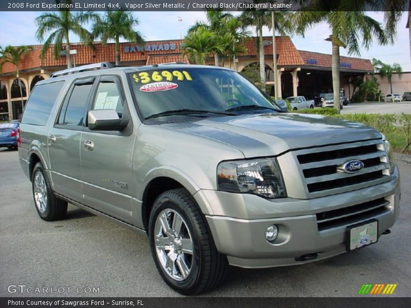 Vapor Silver Metallic / Charcoal Black/Chaparral Leather 2008 Ford Expedition EL Limited 4x4