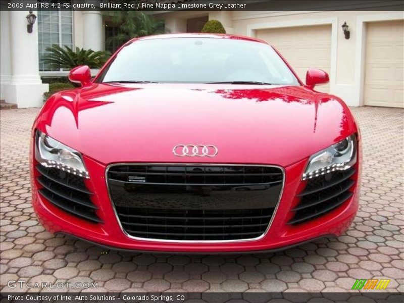 Brilliant Red / Fine Nappa Limestone Grey Leather 2009 Audi R8 4.2 FSI quattro