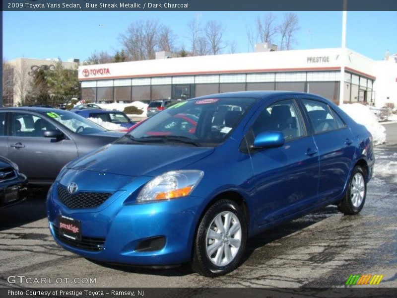 Blue Streak Metallic / Dark Charcoal 2009 Toyota Yaris Sedan