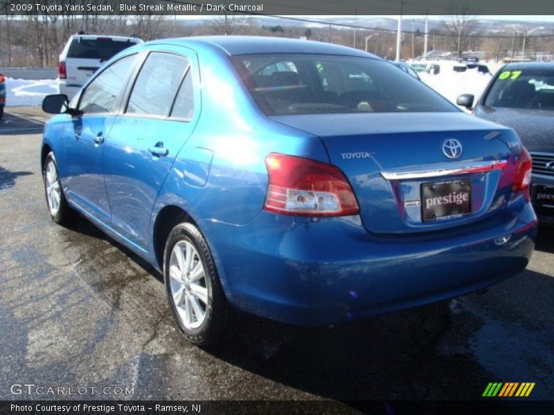 Blue Streak Metallic / Dark Charcoal 2009 Toyota Yaris Sedan