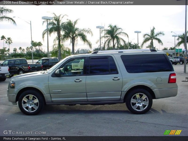 Vapor Silver Metallic / Charcoal Black/Chaparral Leather 2008 Ford Expedition EL Limited 4x4