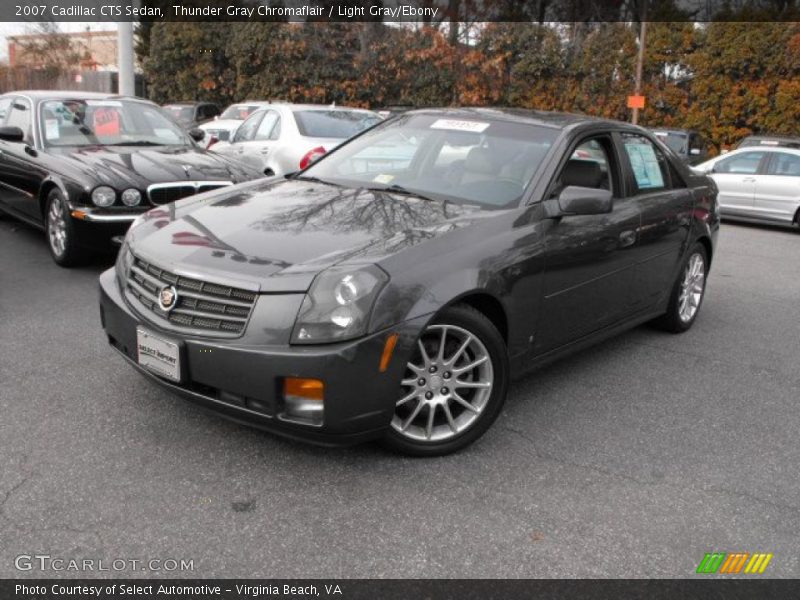 Thunder Gray Chromaflair / Light Gray/Ebony 2007 Cadillac CTS Sedan