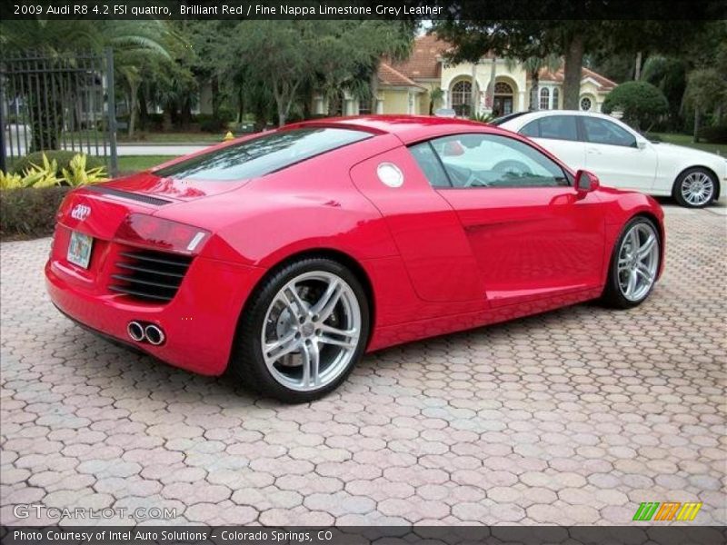 Brilliant Red / Fine Nappa Limestone Grey Leather 2009 Audi R8 4.2 FSI quattro