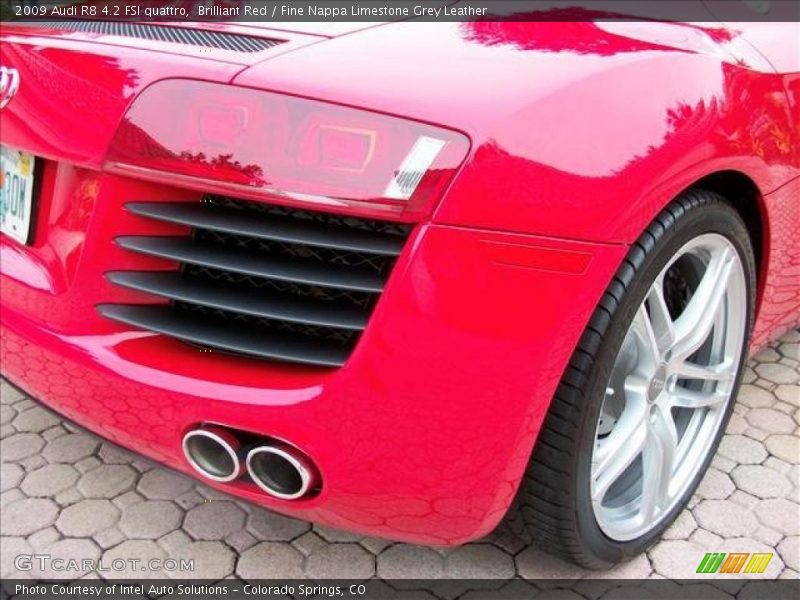 Brilliant Red / Fine Nappa Limestone Grey Leather 2009 Audi R8 4.2 FSI quattro