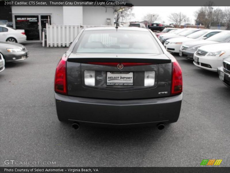 Thunder Gray Chromaflair / Light Gray/Ebony 2007 Cadillac CTS Sedan