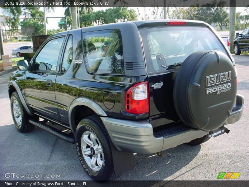 Ebony Black / Gray 2002 Isuzu Rodeo Sport S Hard Top