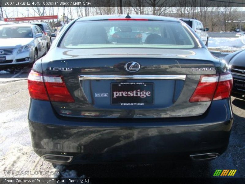 Obsidian Black / Light Gray 2007 Lexus LS 460