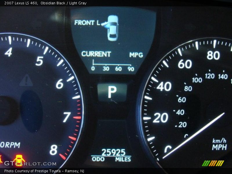 Obsidian Black / Light Gray 2007 Lexus LS 460