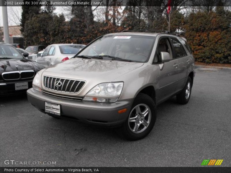 Burnished Gold Metallic / Ivory 2002 Lexus RX 300 AWD