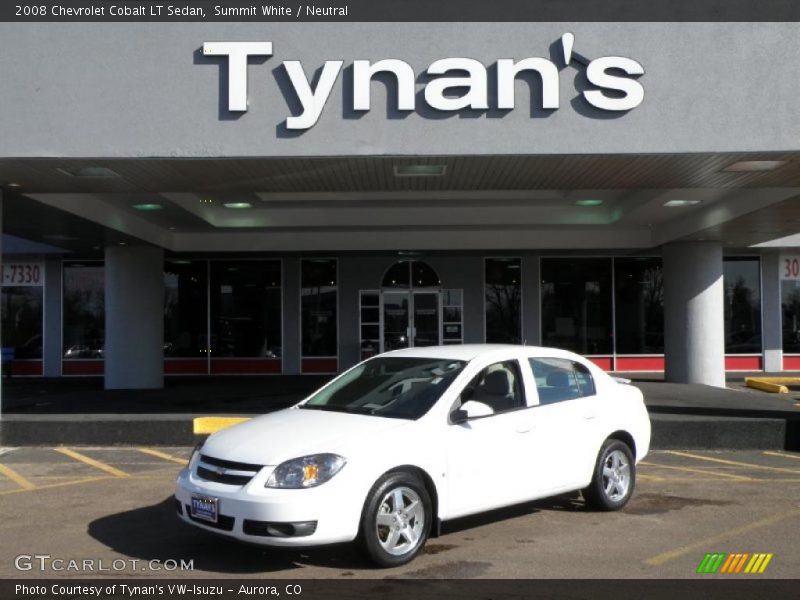 Summit White / Neutral 2008 Chevrolet Cobalt LT Sedan