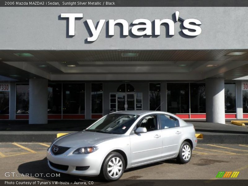 Sunlight Silver Metallic / Black 2006 Mazda MAZDA3 i Sedan