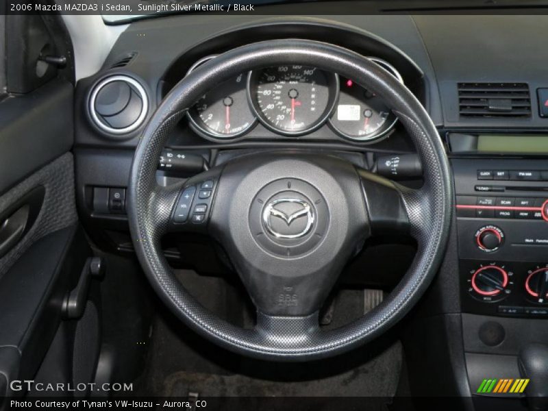 Sunlight Silver Metallic / Black 2006 Mazda MAZDA3 i Sedan