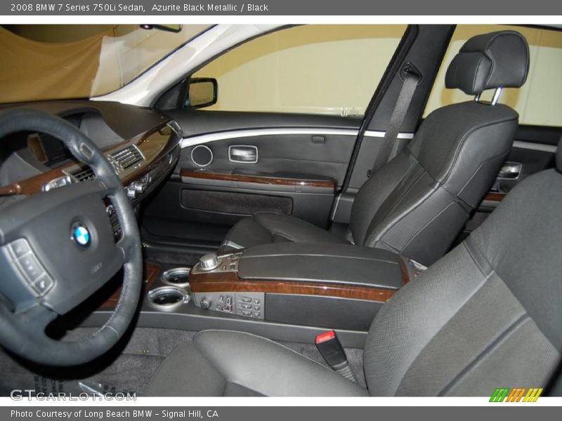 Azurite Black Metallic / Black 2008 BMW 7 Series 750Li Sedan