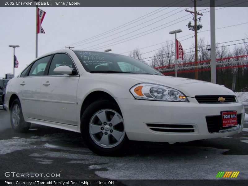 White / Ebony 2009 Chevrolet Impala LT