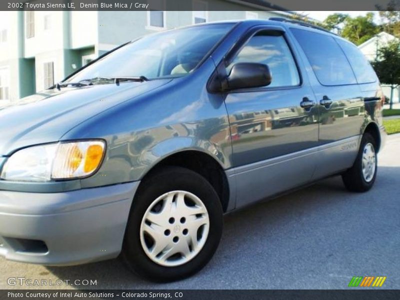 Denim Blue Mica / Gray 2002 Toyota Sienna LE