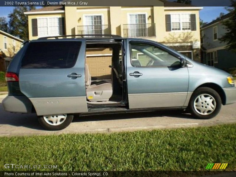 Denim Blue Mica / Gray 2002 Toyota Sienna LE