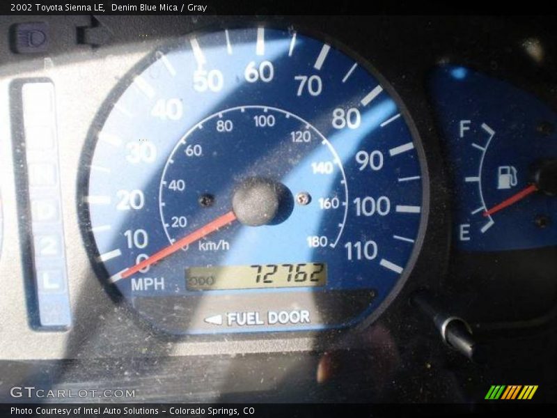 Denim Blue Mica / Gray 2002 Toyota Sienna LE