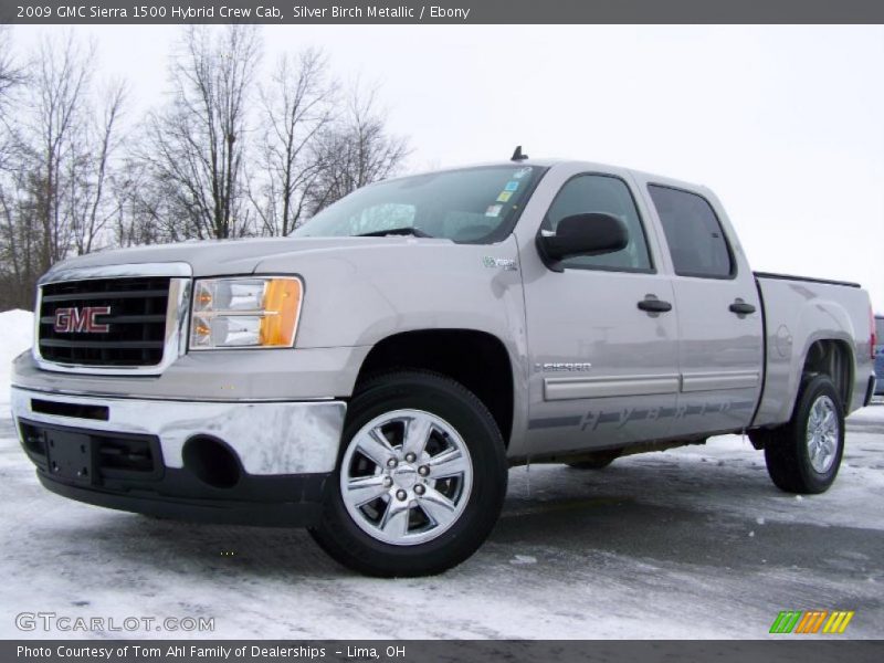 Silver Birch Metallic / Ebony 2009 GMC Sierra 1500 Hybrid Crew Cab