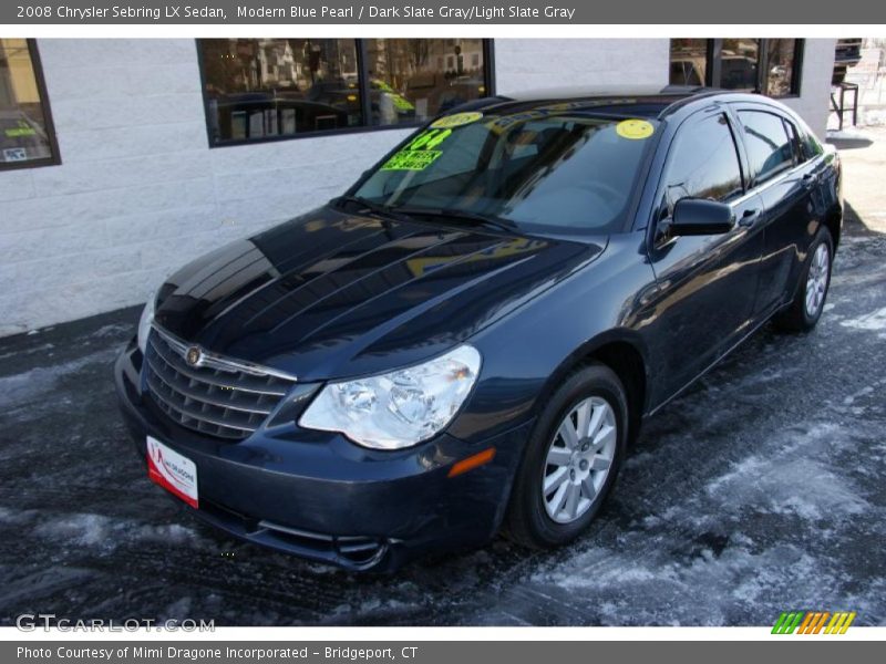 Modern Blue Pearl / Dark Slate Gray/Light Slate Gray 2008 Chrysler Sebring LX Sedan
