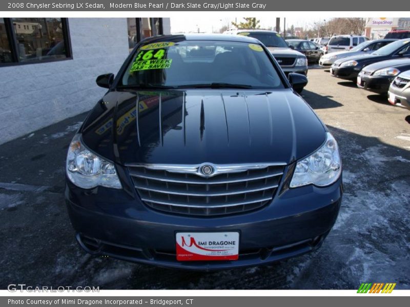 Modern Blue Pearl / Dark Slate Gray/Light Slate Gray 2008 Chrysler Sebring LX Sedan