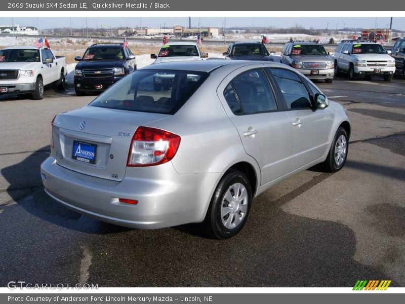 Quicksilver Metallic / Black 2009 Suzuki SX4 Sedan LE