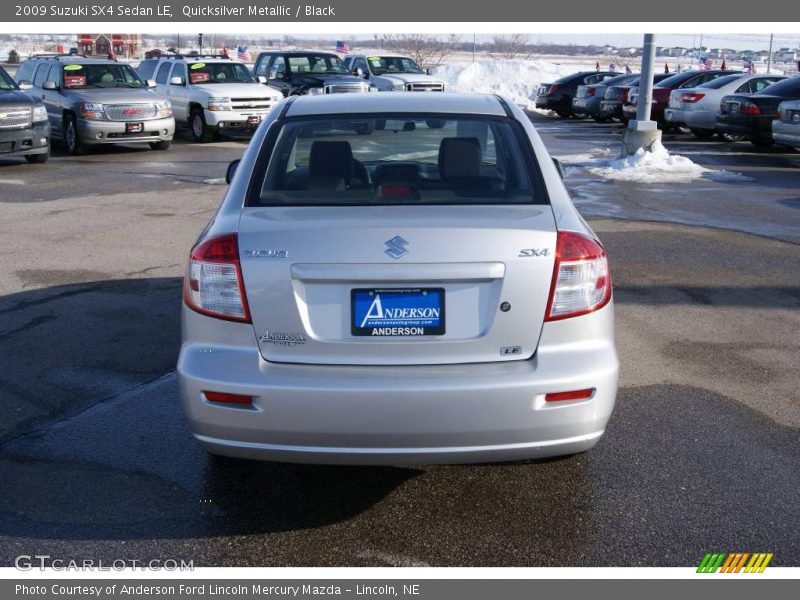 Quicksilver Metallic / Black 2009 Suzuki SX4 Sedan LE