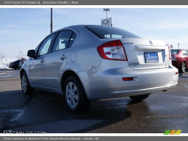 Quicksilver Metallic / Black 2009 Suzuki SX4 Sedan LE