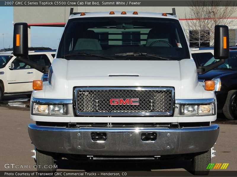 Summit White / Pewter 2007 GMC C Series TopKick C5500 Crew Cab Flat Bed