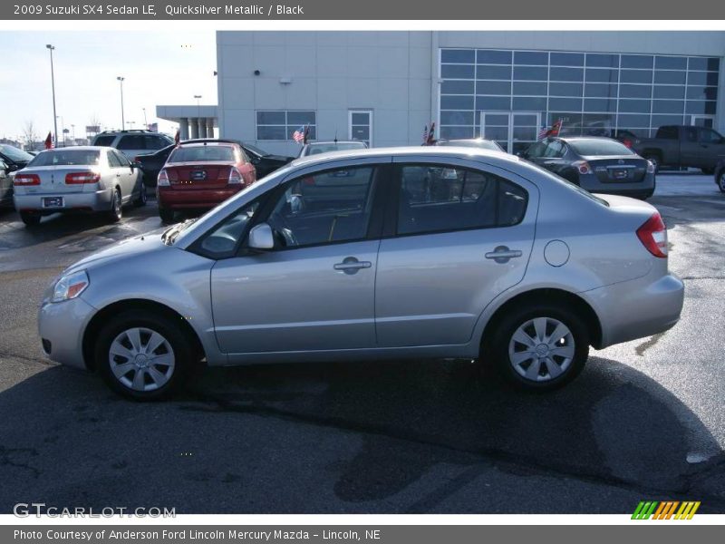 Quicksilver Metallic / Black 2009 Suzuki SX4 Sedan LE