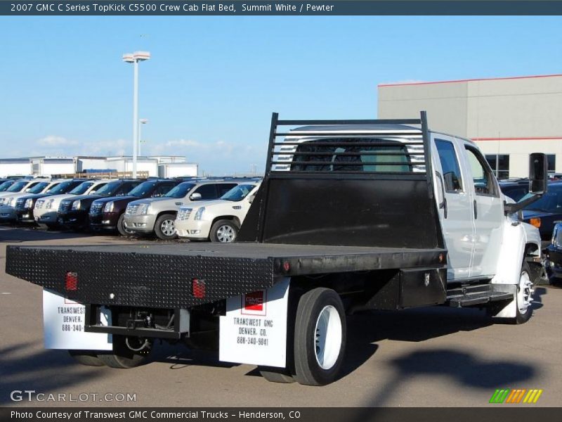 Summit White / Pewter 2007 GMC C Series TopKick C5500 Crew Cab Flat Bed