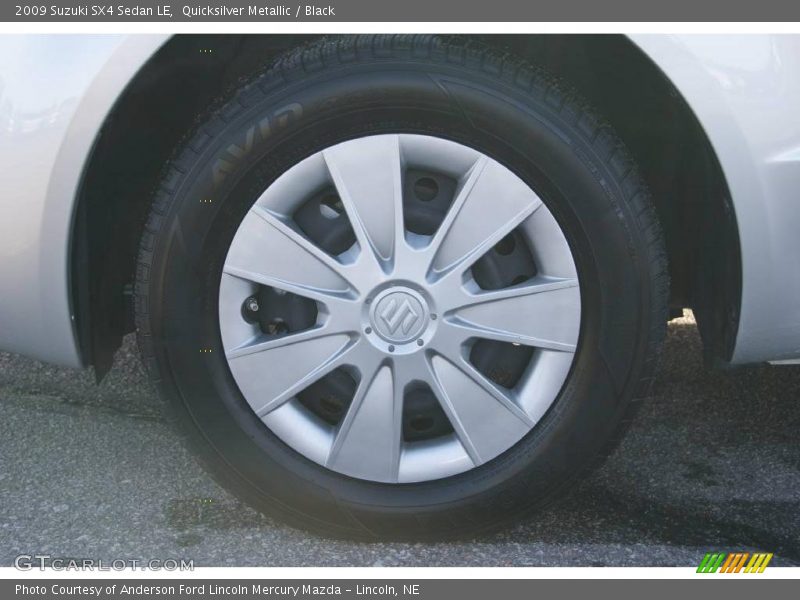 Quicksilver Metallic / Black 2009 Suzuki SX4 Sedan LE