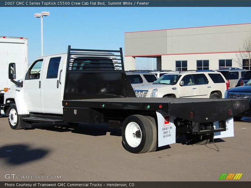 Summit White / Pewter 2007 GMC C Series TopKick C5500 Crew Cab Flat Bed